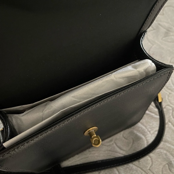 Ainsley Black Leather Shoulder Bag - Picture 3 of 5